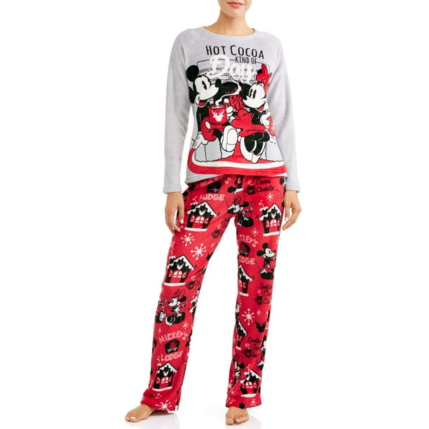 Junior Disney Mickey & Minnie Hearts Cami & Panty cotton Pyjama Sleep Set Pink 